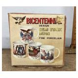 Vintage bicentennial porcelain coffee mugs