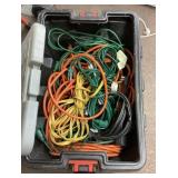 Tough box with lid full of extension cords