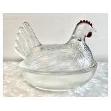 Indiana Glass hen on nest candy dish