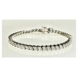 Sterling silver tennis bracelet with CZs