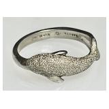 Sterling silver Kabana dolphin ring