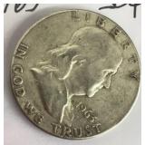 1963 Franklin half dollar