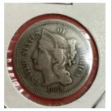 1869 3-cent piece