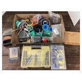 Clean up lot with drill bits and hardware