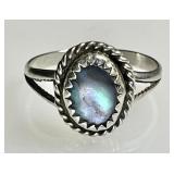 Sterling silver abalone ring
