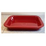 9x12 red Fiesta casserole --like new