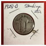 1928D standing Liberty quarter