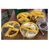 Organizer bucket with hardware