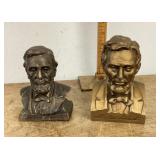 2 Abraham Lincoln bust coin banks