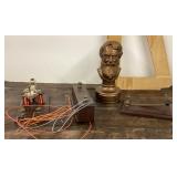 Telegraph key and Samuel Morse bust