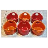 Set of 6 stoneware individual casseroles