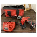 Milwaukee cordless Hackzall with bag