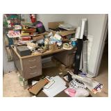 Desk and contents