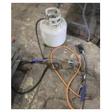 Propane tank and 2 torches