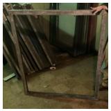 Aluminum on wood silkscreen frame 44" x 50ï¿½