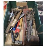 Box of hammers and wrenches