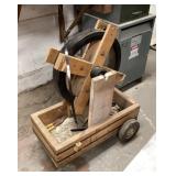 Partial roll of banding on industrial cart