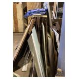 Heavy steel sign rack plus contents