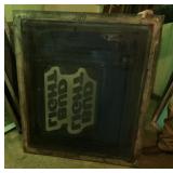 Aluminum on wood silkscreen frame 44" x 50ï¿½