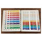 2 vintage sticker books