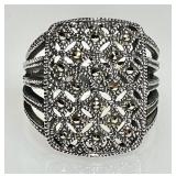 Sterling silver marcasite ring