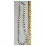 Real pearl necklace with 14k gold clasp