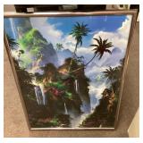 32" x 26ï¿½ Framed waterfall print