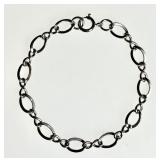 Sterling silver link bracelet