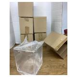 6 plastic display cubes