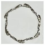 Sterling silver greyhound bracelet