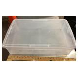 Clear storage tote with lid