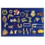 Costume jewelry brooches