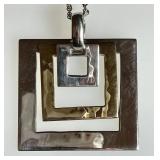 RLM Studio sterling concentric square necklace