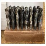Set of large diameter drill bits