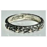 Sterling silver ring with 14k gold