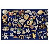 Costume jewelry brooches