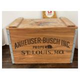 Anheuser Busch Budweiser wood crate