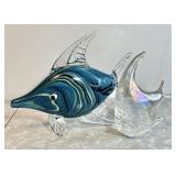 2 art glass fish