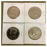 4 half dollars