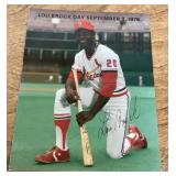 Lou Brock autographed 8x10 photo