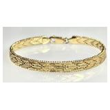 Milor gold over sterling herringbone bracelet
