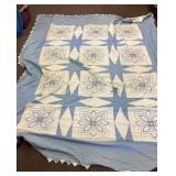 90" x 78ï¿½ Hand stitched quilt