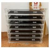 Clear plastic jewelry drawers