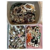 10+ pounds of costume jewelry parts and pieces