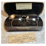 Antique gold filled eyeglasses with case