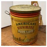 Vintage lard tin