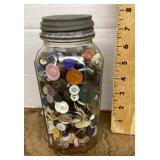 Jar full of old buttons
