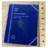 Lincoln cent collector book with contents