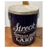 Streck lard tin