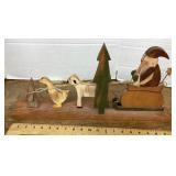 Carved wooden Christmas decor